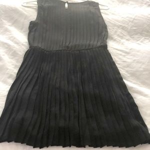 Black pleated cocktail dress